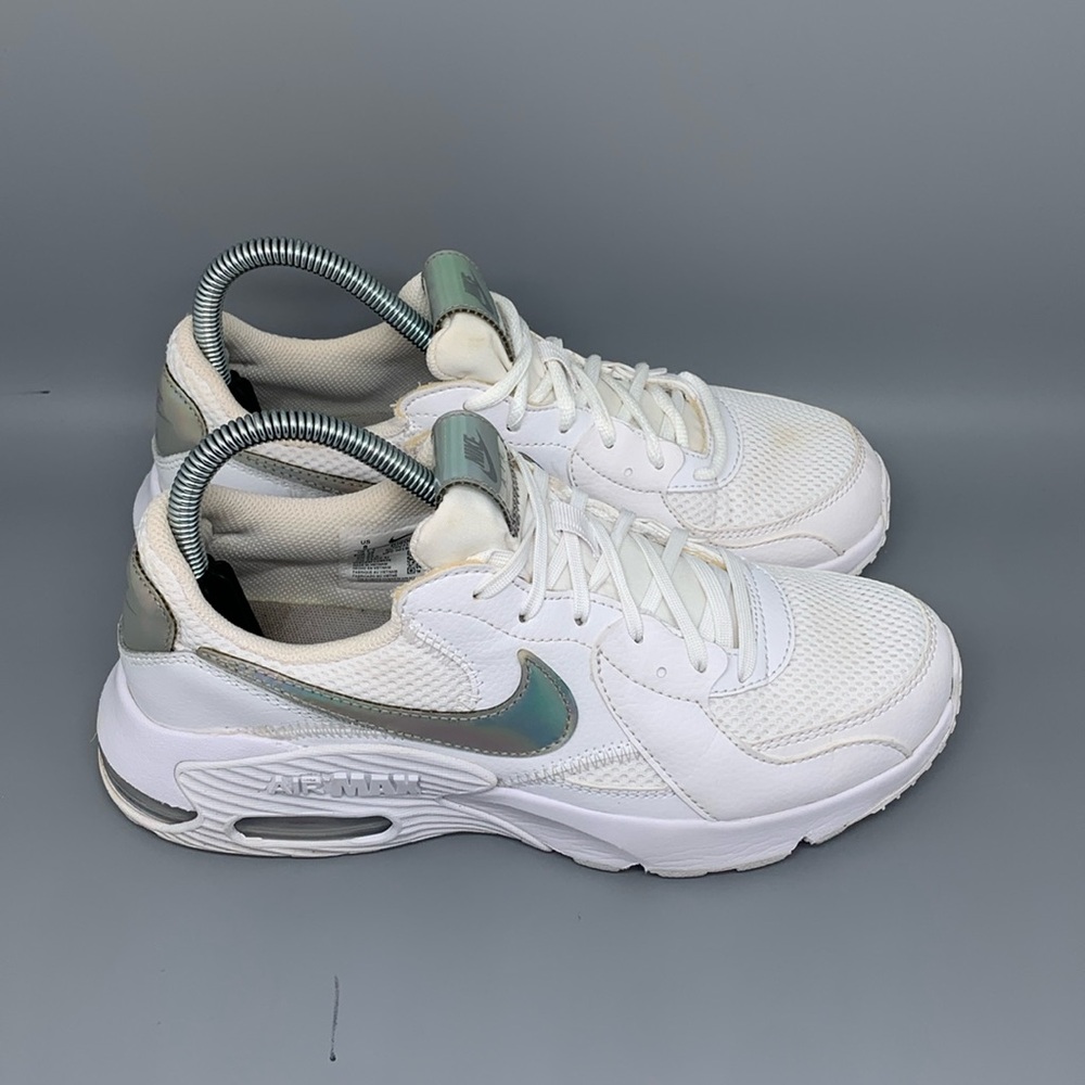 Nike Air Max Excee‎ White Iridescent Running Shoes DJ6001-100 Women's Sz 8